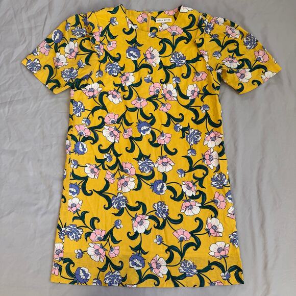 Moon River Dresses & Skirts - Moon River Women’s Yellow Floral Dress Size XS Short Sleeve Casual Spring